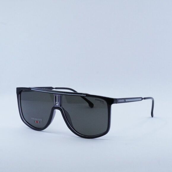 CARRERA 1056/S 008A M9 Sunglasses Black Aviator Frame Grey Polarized Lenses